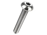 M5×30mm P0.8 ボタンボルト 64チタン製 六角穴 チタンボルト シルバー原色