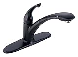 Delta 470-BL-DST Signature Single Handle Pull-Out Kitchen Faucet, Black [並行輸入品]