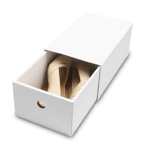 靴箱 引き出しタイプ 小 280 160 115 白 5枚セット シューズボックス ダンボール 段ボール 靴収納ボックス 1足用 ホワイト 文具百貨