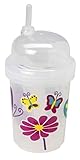 nuSpin Kids 8 oz Zoomi Straw Sippy Cup, Butterflies Style by nuSpin Kids