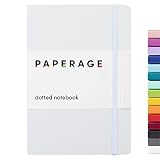 Paperage クラシックハードカバーノートA5 A5,Dotted ホワイト