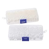 1400個 パールビーズ クラフト用 3mm 4mm 5mm 6mm 8mm 10mm 12mm 14mm 8サイズ ホワイトパールビーズ 穴付き ラウンドパールビーズ ルースブレスレット パール DIYクラフト ハンドメイドジュエリー作成 ブレスレット イヤリング ネックレス