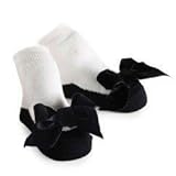 Mud Pie Black Velvet Bow Baby Girl Socks 0-12 months by Mud Pie [並行輸入品]