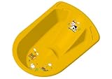 Funny Farm anatomical baby bath tube with plug for newborn Orange by TKO