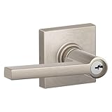 Schlage j54-sol-col Solstice Single円柱KeyedエントリドアレバーSet with 12月、サテンニッケル