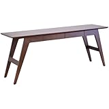 デスク 天然木 北欧風 ウォルナット材 PCデスク パソコンデスク 書斎机 引出 勉強机 木製 幅180cm LS-893