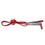 Perfk テストリード ワニ口クリップ 　バナナプラグ　 両端4mm 1000V 15A 　 一般工具 　デジタルマルチメータ用　全2色 - 赤