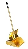 Ex-Cell Kaiser 305 BRASS Brass Straight Handle Self-Closing Dustpan 12 Length x 10 Width x 31 Height