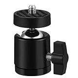 カメラ自由雲台 ボールヘッド 雲台 360度 回転可能 ボールF雲台1/4 ネジ 耐荷重2kg 三脚ボール パノラマ雲台 直径20mm マイクロボール雲台 アルミ製 マイクロ ボールヘッド マウント Tripod Ball Head ライトスタンド/アクションカメラ