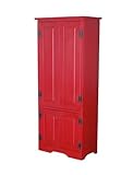 Target Marketing Systems Tall Storage Cabinet with 2 Adjustable Top Shelves and 1 Bottom Shelf Red [