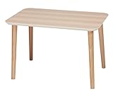 木目鏡面トールテーブル(60) (リビングテーブル/センターテーブル) 幅60cm×奥行40cm ナチュラル〔4個セット〕 机/つくえ/木目/木製/NK-622