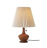 インターフォルム テーブルライト LT-4327 ペルナ 白熱球付 プリーツ レトロ なめらか ウッド ナチュラル