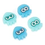 YOCORE Switch スティックカバー 4枚入れ Switch 従来/有機ELモデル/Lite 対応 取り付け簡単 滑り止め ジョイコン アナログスティック カバー 親指グリップキャップ (ジェリー青)