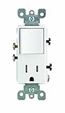 Leviton T5625-W Tamper-Resistant Rocker NEMA Combination Decora Switch And Receptacle, White by Levi