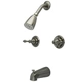 Elements of Design EB248AL Magellan Tub & Shower Faucet, 5' Spout Reach, Satin Nickel [並行輸入品]
