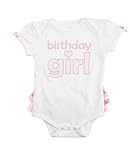 RuffleButts乳児/幼児用女の子ピンクSeersucker Birthday Girlボディスーツ US サイズ: XS カラー: ホワイト