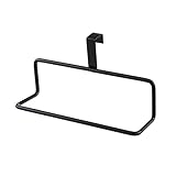 B blesiyaタオルバータオルホルダー、Hangingホルダー下キャビネットタオルラックハンガーをドアのキッチンタオルホルダー、鉄 ブラック 655043591dc4e8f2ff5b3e40450