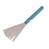 uxcell シックネスゲージ すきまゲージ　ティールグリーングレー　メタルプラスチック製　100mm 17 ブレード0.02mm-1.0mm