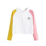 パーカー レディース トップス Glennoky ショート丈シャツ 髑髏柄 少女 日韓風 上着 シンプル ブラウス スウェットパーカー ドローストリング フーデッド レディースパーカー スウェットシャ