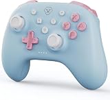 Switch コントローラー 無線 Bluetooth5.0 多機能 プロコン ジャイロセンサー HD振動 TURBO連射 4段階振動調節 スリープ解除 Type-C充電 長時間稼働 Android/iOS/PC/Switch/Switch OLED/Switch Lite対応 可愛いデザイン