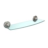 Allied Brass 1033/18-SN 18' Beveled 1/4' Glass Shelf Satin Nickel [並行輸入品]