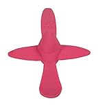 oogaa Baby Mealtime Silicone Plane Spoon - Easy Clean, Baby Safe - 7in - Pink by oogaa