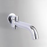 水栓部品 バスルーム用シャワー用品 パイプ継手カプラ 水タップコネクタ 金属蛇口 水栓 真鍮製 シルバー（ラウンド）