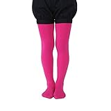 (靴下屋)kutsushitaya キッズ 80デニールスポンディッシュタイツ105cm(95〜115cm) ローズピンク