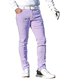 [TopIsm] 極上 ストレッチ ゴルフパンツ メンズ ゴルフウェア スキニー チノパン 秋冬 春夏 大きいサイズ 11-ラベンダー S