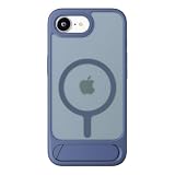 iPhone16e 用 MagSafe対応 スタンド付ハイブリッドケース ケース ストラップホール 耐久性 ハイブリット スタンド スタンド機能 マットネイビー PG-25KMH12NV