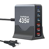 USB-C PD充電器 435W急速充電 GaN3 PD3.1 対応 140W/65W/30W ACアダプター 3 USB-C＆3 USB-A 搭載 MacBook, Dynabook, Chromebook, Lenovo, HP, Dell, Android, iPad, iPhone13/14/15/Pro等対応 パソコン/スマホ/タブレット 電源アダプター