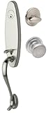 Copper Creek LN4610xHK-SS Lauren Front Door Handleset with Heritage Knob Interior Assembly in SS by 