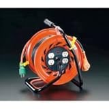 エスコ AC125V/15A/30mコンセント固定リール(元置型アース付) EA815DA-12