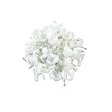 75個10ミリメートル径のケーブル白いプラスチックサークルネイルクリップ