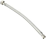 Everflow Supplies 27112-NL Lead Free Stainless Steel Braided Faucet Supply Line with 1/2 IPS and 3/8
