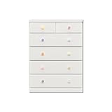 アルファタカバ 子供が自分でお片付け! ママが喜ぶベビータンス ツマミチョイスシリーズ アリオ80cm5段キッズチェスト(パステルツマミ)