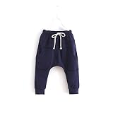 Daxin Baby Boys Girls Jerseyハーレムパンツ伸縮性ボトムパンツ2 – 7歳 カラー: ブルー