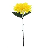 不二貿易 造花 アートフラワー 菊  イエロー 25672