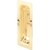 Prime-Line Products N 6826 Closet Door Pull Handle Oblong Brass Plated(Pack of 2) [並行輸入品]