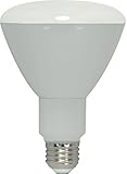 Satco S8993 11 Watt (65 Watt) 750 Lumens BR30 LED Warm White 3000K 108 Beam Ditto Light Bulb, Dimmab
