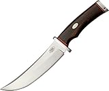Fallkniven Volcanoナイフ固定刃ナイフ、6.75 in、Trailingポイントブレード、ブラウンココボロハンドル
