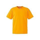 [ユナイテッドアスレ] ドライ Tシャツ メンズ レディース キッズ 半袖T 半袖 無地 メッシュ 速乾 スポーツ 大人用 4.1onz(オンス) 5900 (ゴールド, L)