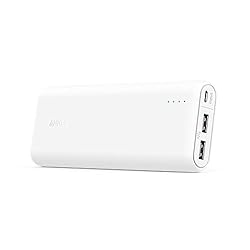 Anker PowerCore 15600 (15600mAh 2ポート 大容量 モバイルバッテリー) iPhone / iPad / Xperia / Galaxy / Android各種他対応 マット仕上げ トラベルポーチ付属【PowerIQ & VoltageBoost搭載】ホワイト