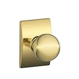 Schlage F10ORB609CEN Antique Brass F-Series Passage Orbit Door Knobset with the Decorative Century R