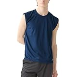 [アディダス] インナートップス 吸汗速乾 メッシュ クルーネックノースリーブ メンズ ダークブルー L