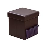 MISM イス+ボックスレザー調 ダークブラウン