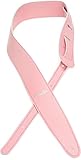 Fender USA製レザーストラップ Vegan Leather Strap, Shell Pink, 2.5"