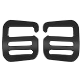 [PATIKIL] Gフックウェビングスライドバックル20mm 1対のメタルGフックウェビングバックルクリップ バックパック用アジャスタブルバックル 荷物ストラップ用ウェビング アウトドアベ ルトハードウェア 黒
