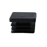 uxcell パイプキャップ 25 x 25mm プラスチック 正方形 リブ付き パイプキャップ エンド カバー キャップ インナーサイズ 22-24mm 家具 テーブル 足 フロアプロテクター