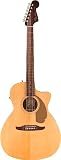 Fender フェンダー エレアコギター Newporter Player, Walnut Fingerboard, Gold Pickguard, Natural ソフトケース付き